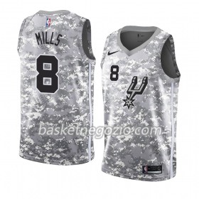 Canotte Uomo San Antonio Spurs Patty Mills 8 2018-19 Nike Grigio Swingman